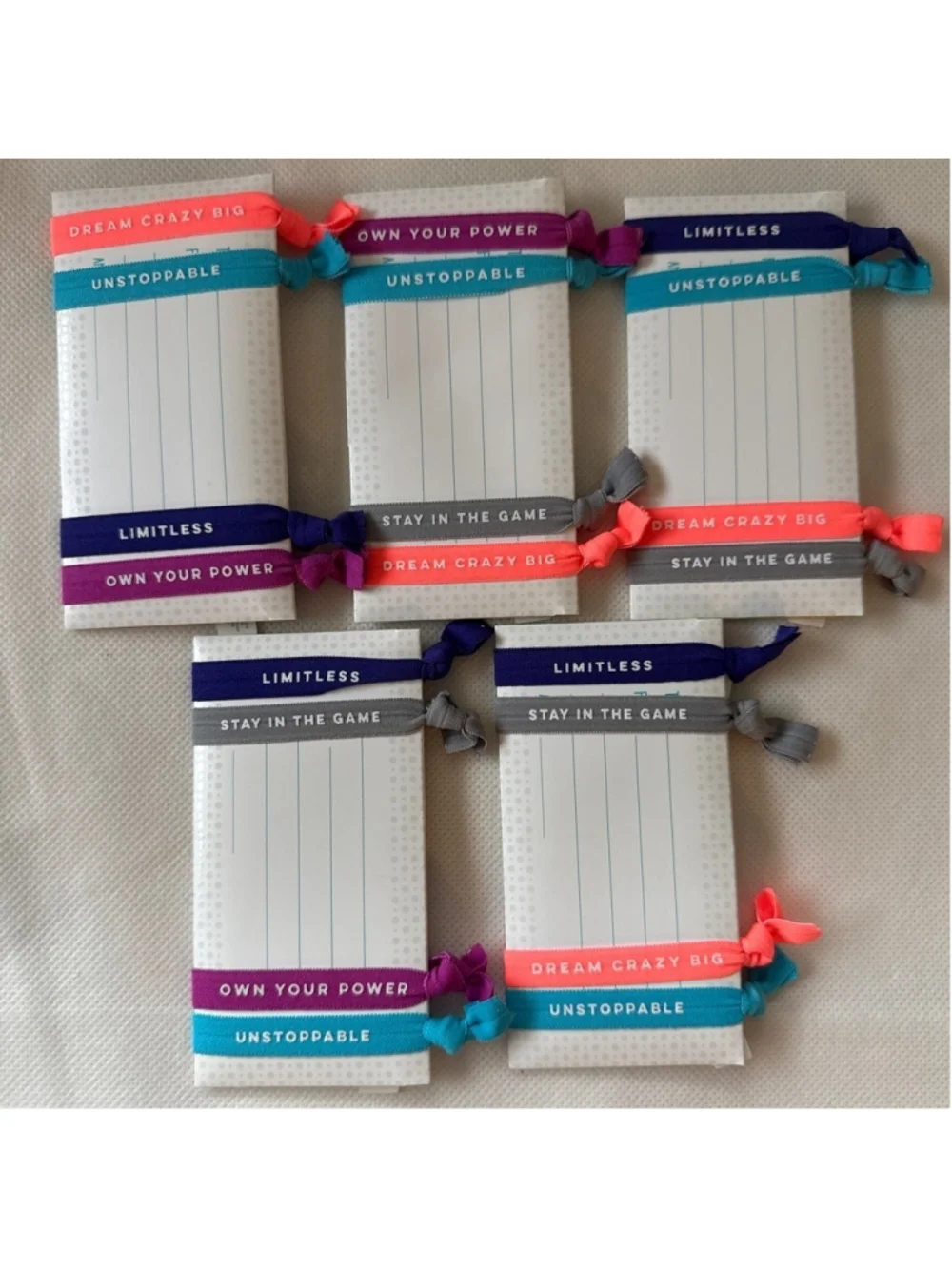 NWT Athleta Girl Motivation Hair Ties 5-Pack
